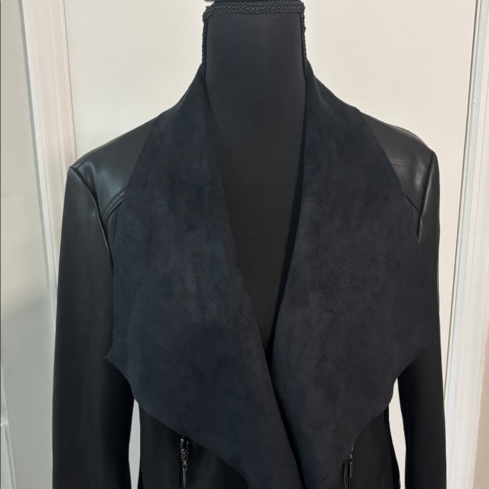 Philosophy Black Leather Women's Jacket XS never worn